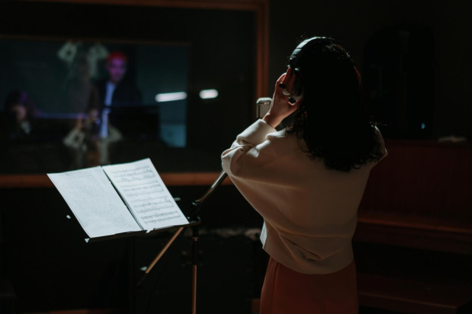 Teilnehmer beim Live-Recording im flarionquetal Studio